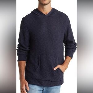 WEATHERPROOF VINTAGE Hooded Knit Sweater, NAVY, Large, NWT